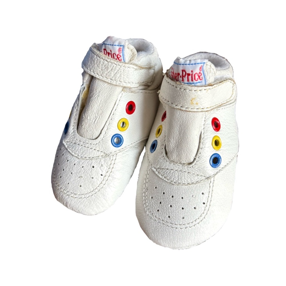 Vintage Fisher-Price White Baby Shoes